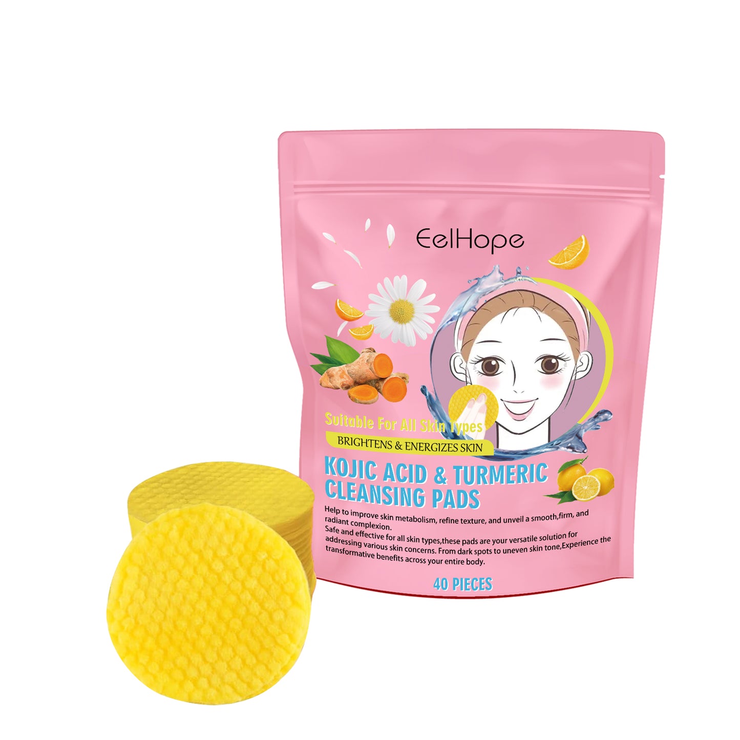 Kojic Acid Turmeric Cleansing Pads