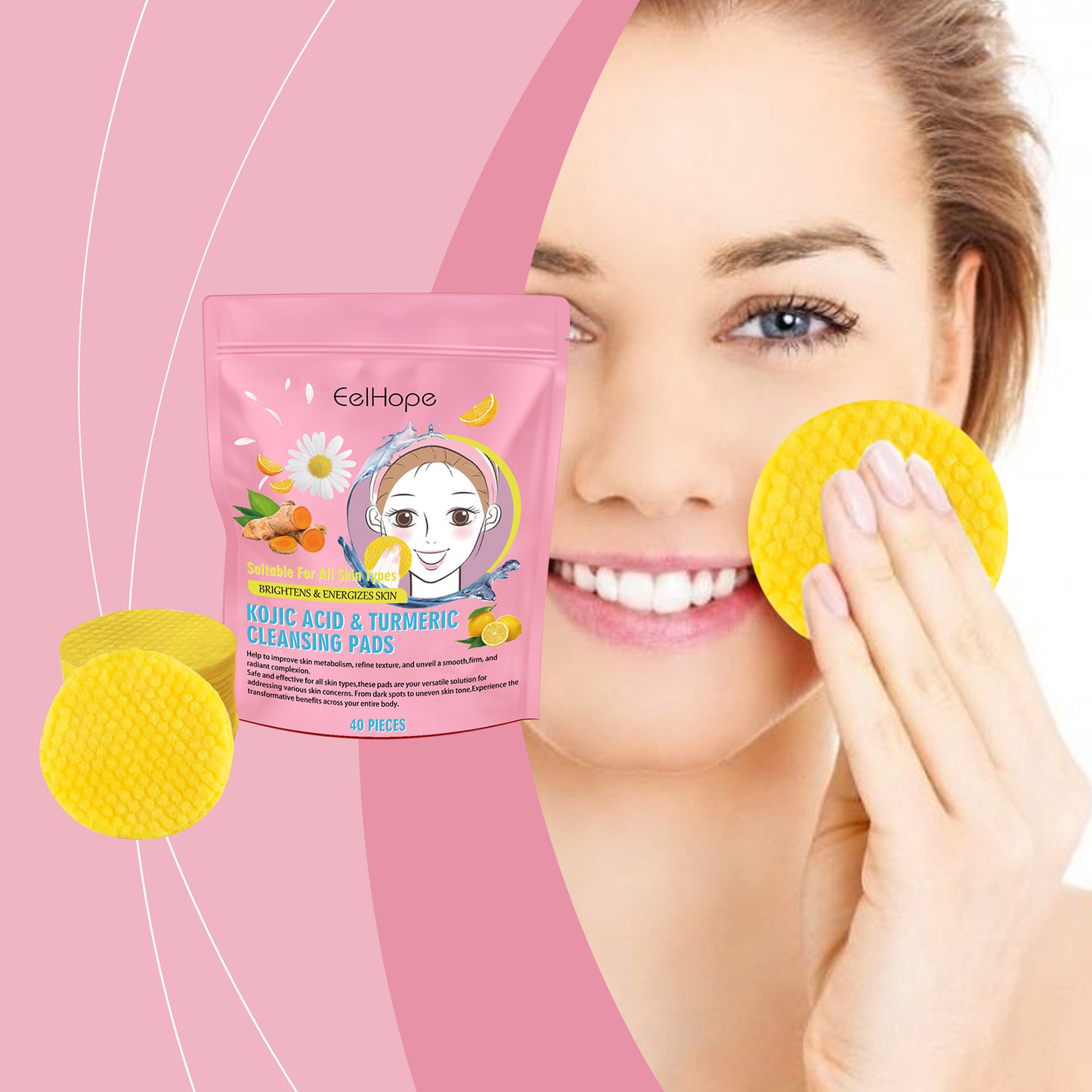 Kojic Acid Turmeric Cleansing Pads